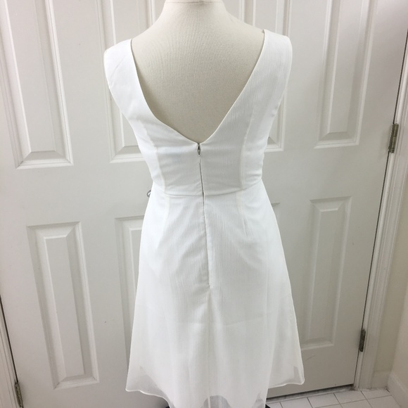 🎊🌸🎉HP🎊🎉💕J. Crew Ivory V-neck dress Sz 4 - Picture 4 of 8